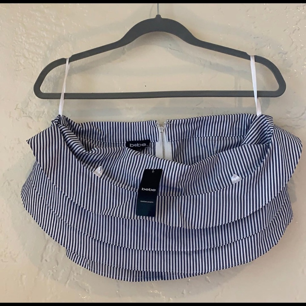 Tube top blue with white VERSATILE occasion